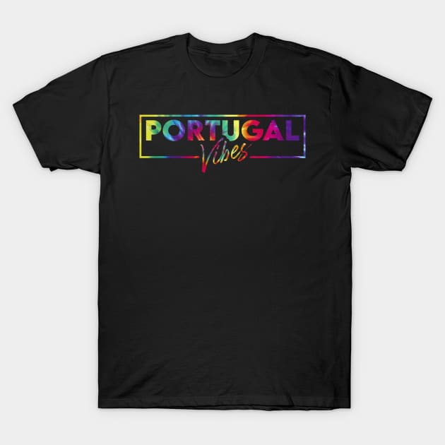 Portugal vacay vibes tie dye art T-Shirt by SerenityByAlex